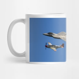 P-51 Mustang + F-22 Raptor Heritage Flight Mug